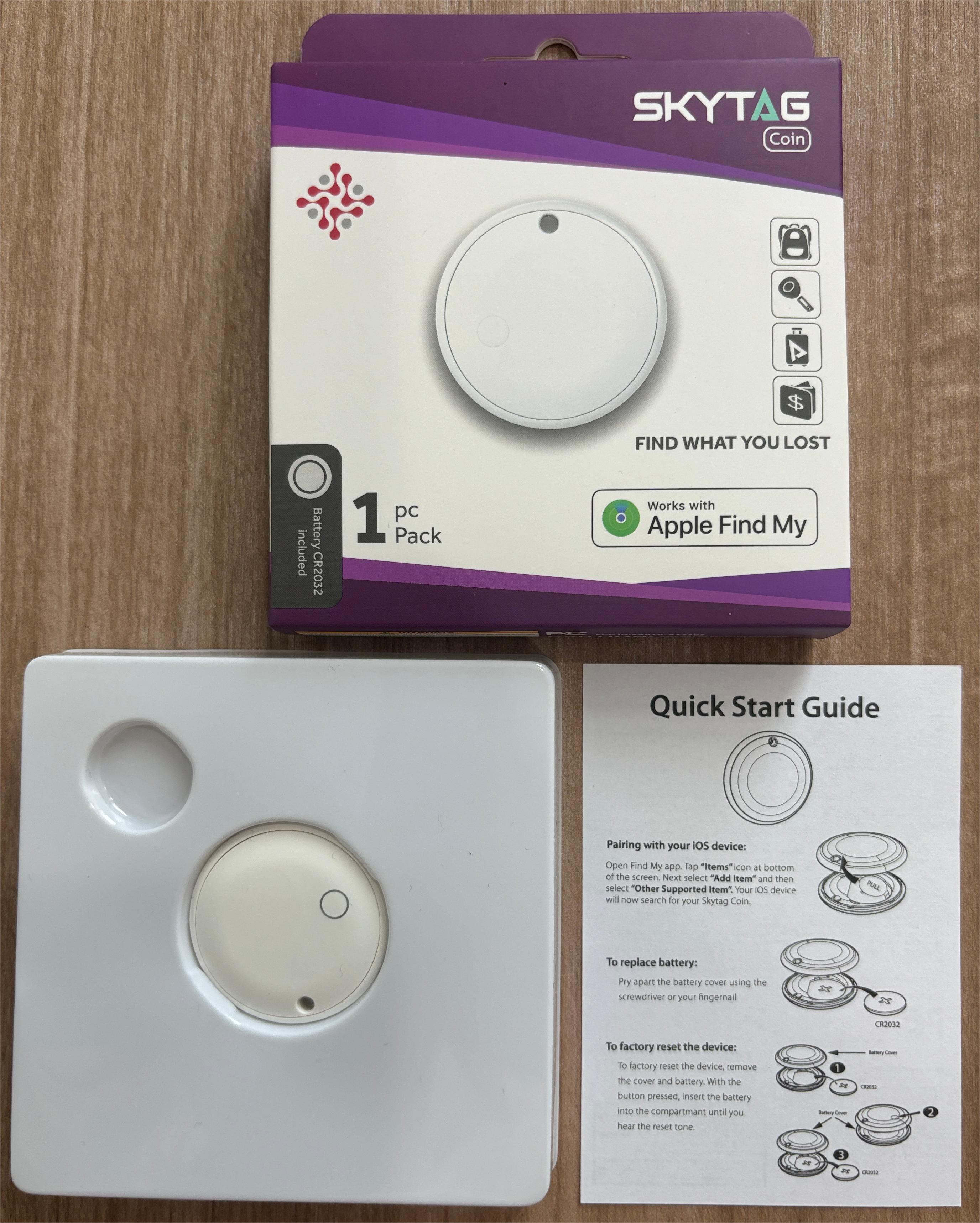 SKYTAG Coin — coin-shaped tracker with built-in magnet